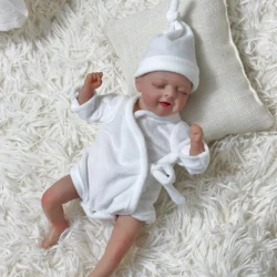 NPK 10inch miniature preemie baby doll soft Body real touch Art Made 3D Skin Lifelike Baby Collectible Doll