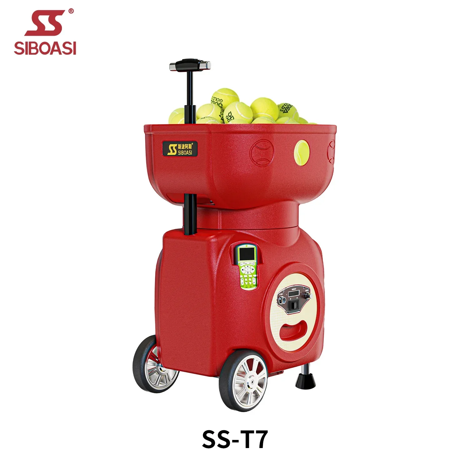 Mesin Pelontar Bola Tenis Warna Merah/Hitam