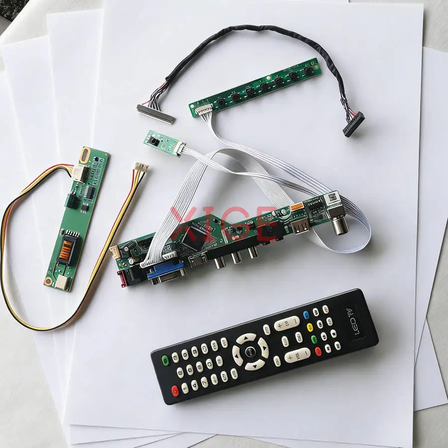 

Плата контроллера Matrix Drive Board для HT14X1B LTD141EA TD141TGCD HT14X19 LVDS-30Pin 1024*768 1024x768 1-CCFL HDMI+VGA+AV+USB DIY Kit