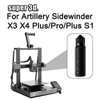 Artillery Sidewinder X4 Nozzle X3 Plus X3 Pro Hotend Nozzle Hard Steel Nozzle for Artillery Sidewinder X4 Plus 3D Printer Part