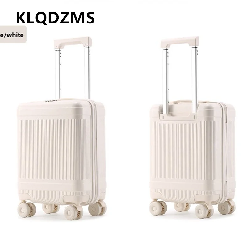 KLQDZMS Handheld Travel Suitcase 18 Inches Boarding Box ABS + PC Trolley Case Students Password Box Women's Cabin Luggage