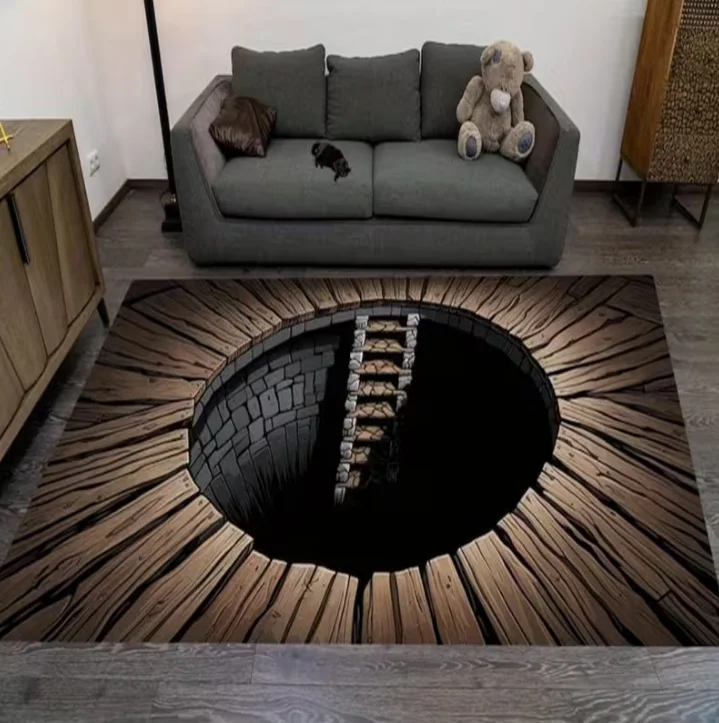 3D Carpet Illusion Design with Good Theme Living Room Corridor Door Mat Easter and Mother's Day, Perfect for Friends and Family