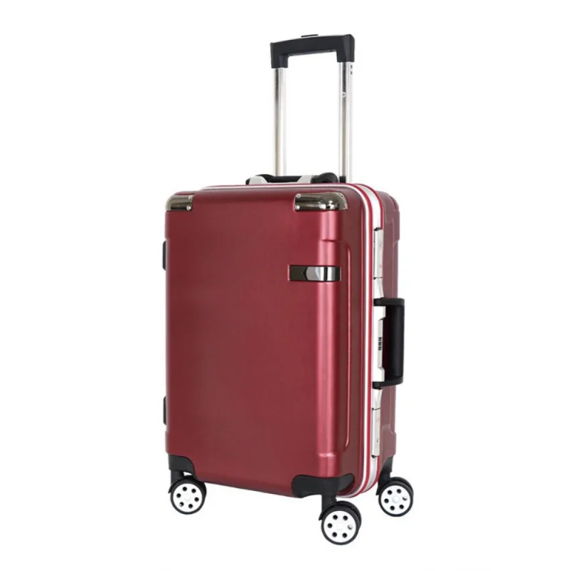 Valise à Roulettes avec Cadre en Aluminium et Angle Couvert de Métal, Valise de Cabine et de Voyage pour Homme et Femme