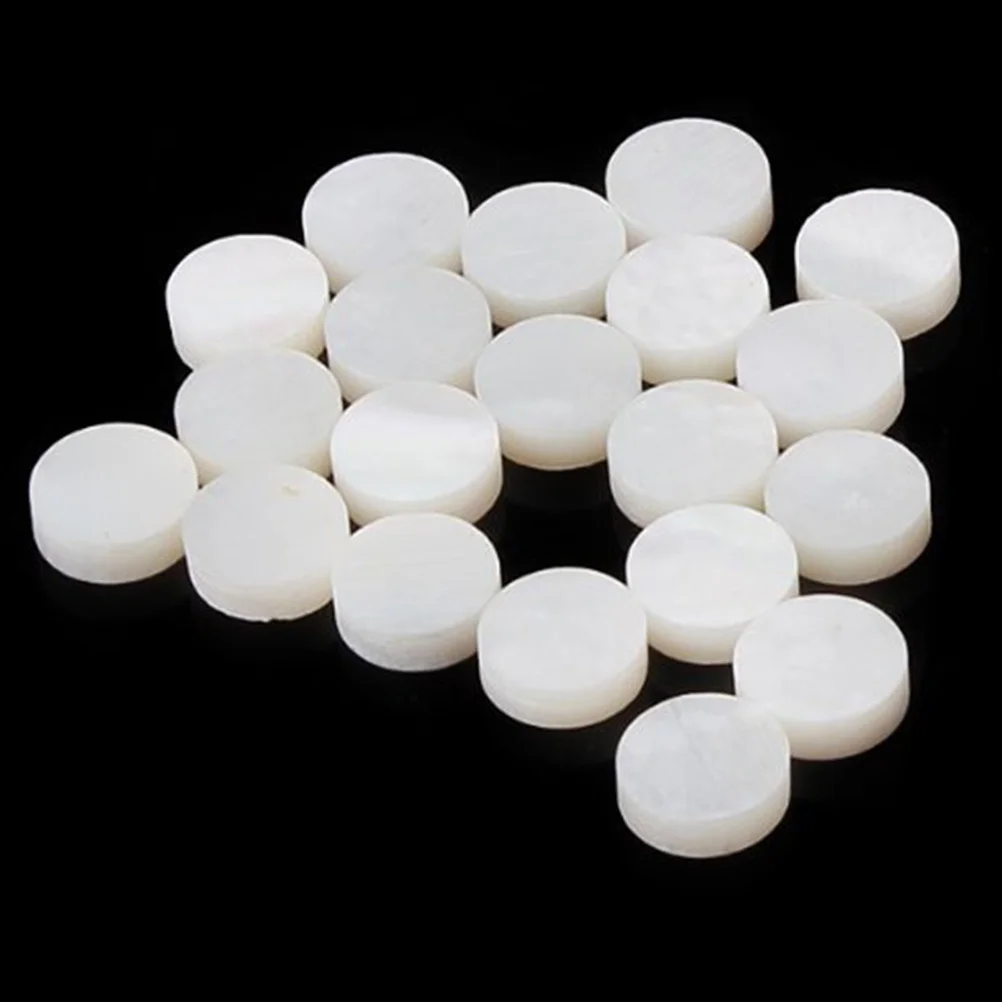 

10Pcs 6mm Round White Dots for Guitar Fingerboard Decorative Inlays Durable Soft Dot for Guitar Fingerboard Dots