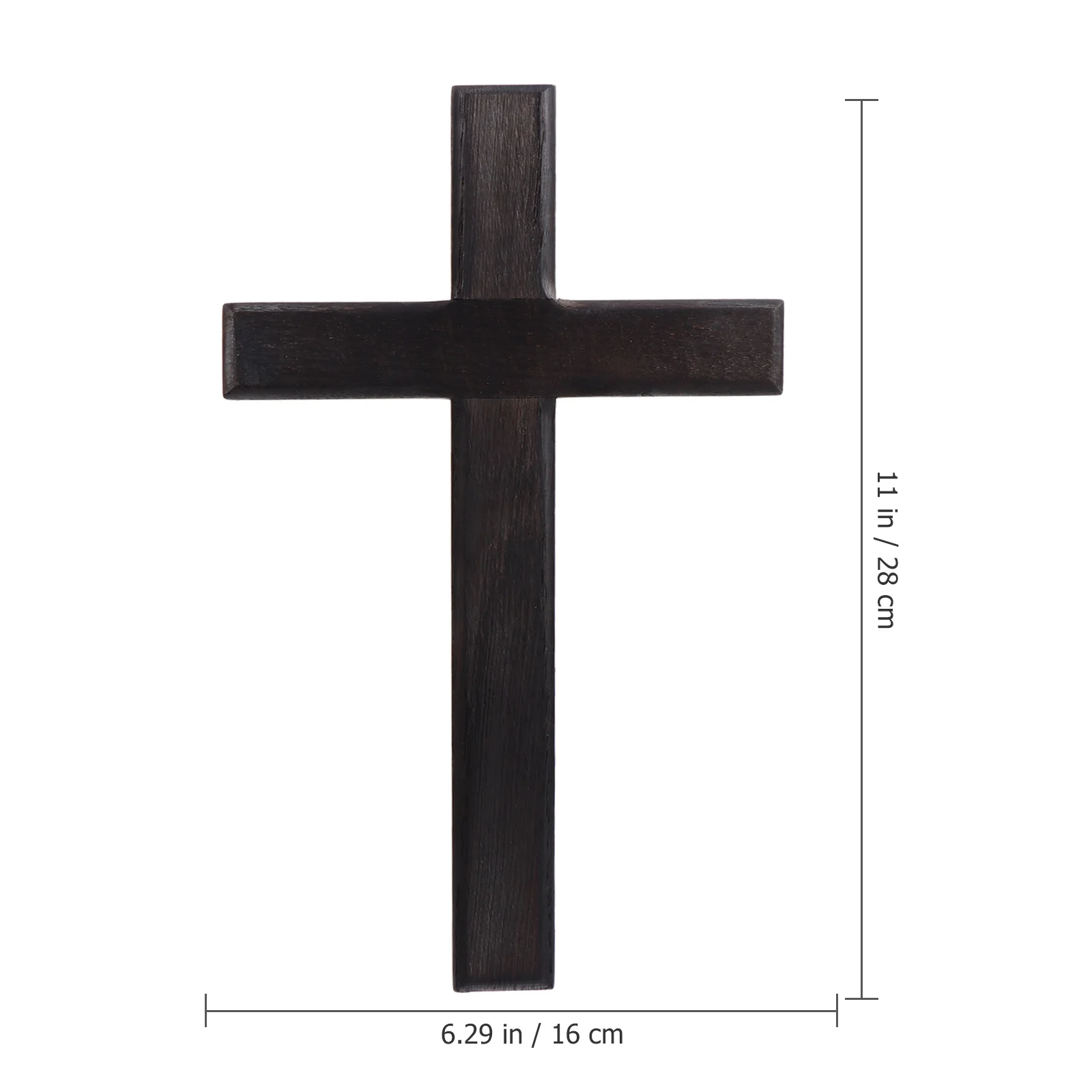 

1Pcs Decorative Wooden Cross Pendant Fine Polished Smooth Surface Hanging Craft for Living Room Bedroom Church Wooden Cross