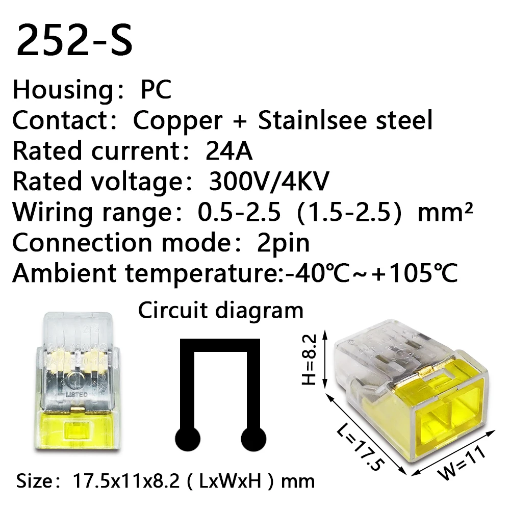 Mini Fast Wire Cable Connectors Universal Compact Conductor Spring Splicing Wiring Connector Push-in Terminal Block 601 412