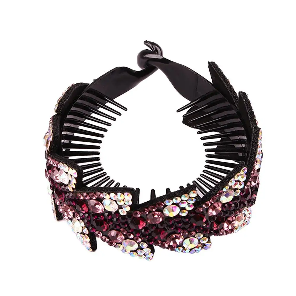 Shiny Fashion Hair Accessories Women Ponytails Hair Claw Floral Bird Nest Twist Clip Bun Maker Headwear Leaves Hair Claw