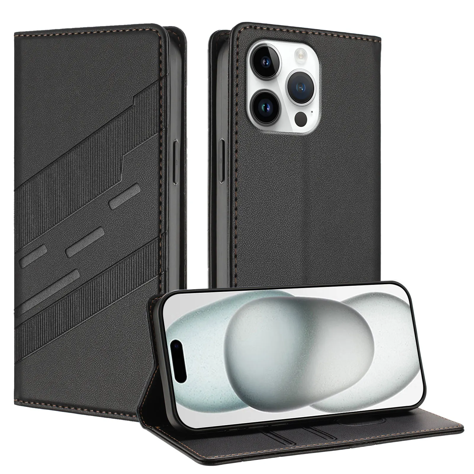 Capa de Telefone com Fecho Magnético para Redmi K80 Pro K70 Ultra K70E K60 K50 K50i K40 K30, Couro Luxuoso, 2 Cartões, Capa Antichoque