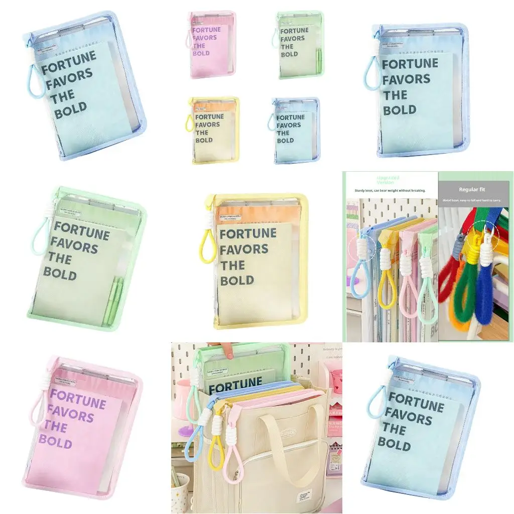 

Light Weight Plastic File Storage Bag With Clipboard and Handle Waterproof Document Organiser Carrying Bag 32.7x23x3cm