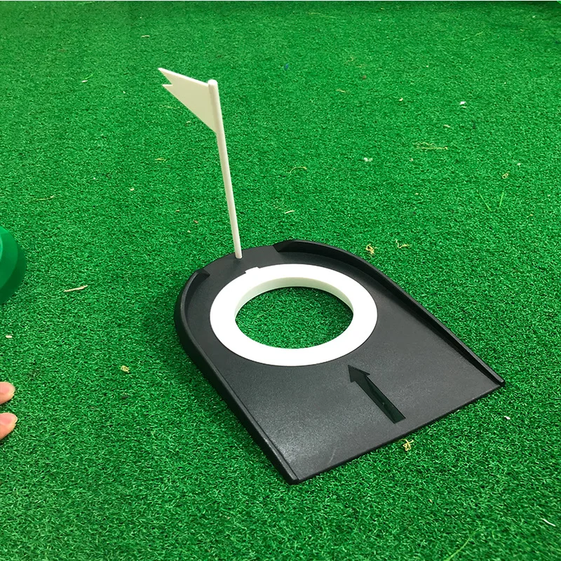 Golf Mini Putter Plate with Hole, Putting Practice Aid, Portable, Indoor, Outdoor, Chipping Training, Adjustable Tool