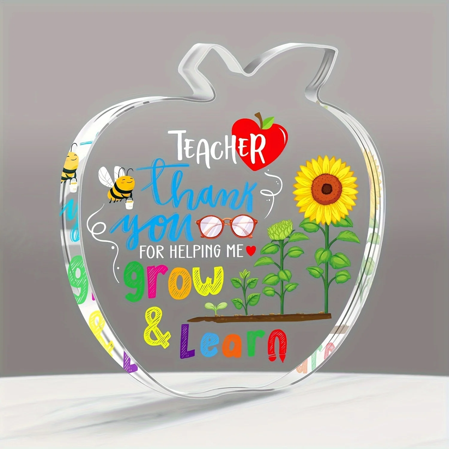 1szt Prezenty dla nauczycieli dla kobiet Dziękuję za pomoc w rozwoju i nauczanie Przycisk do papieru Koniec roku Prezenty dla nauczycieli Powrót do