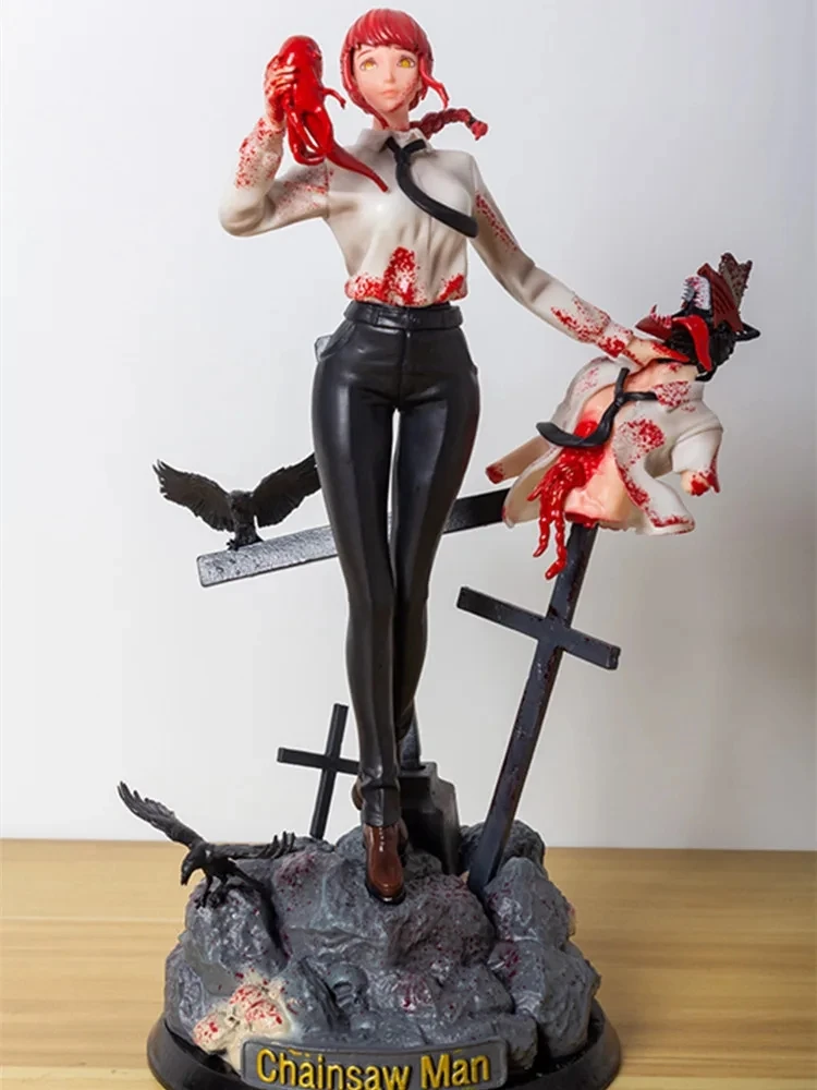 Chainsaw Man Demon Hunter Makima Anime beautiful girl Handmade GK statue decoration Pendant Collectible Model Toy Figures gifts