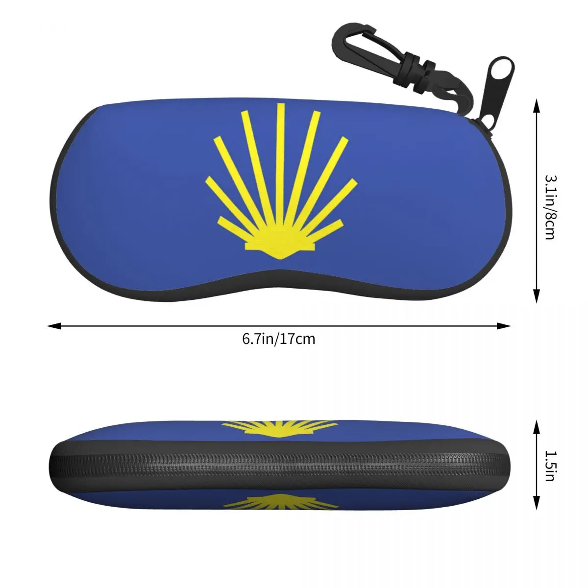 Custom Camino De Santiago De Compostela Shell Saint Eyeglass Glasses Case Women Men Soft Sunglasses Protective Bag