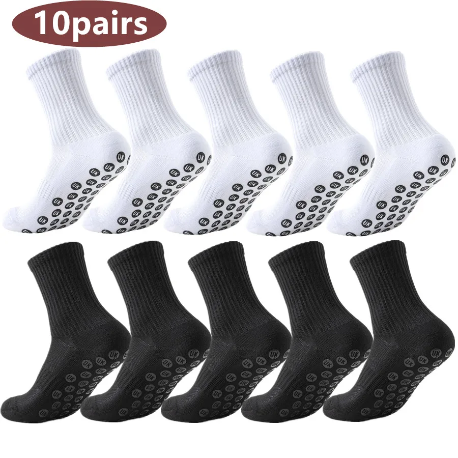 

10pairs Men Women Athletic Professional Non Slip Grip Towel Bottom Breathable Shockproof Running Hiking Exercise Sport Socks
