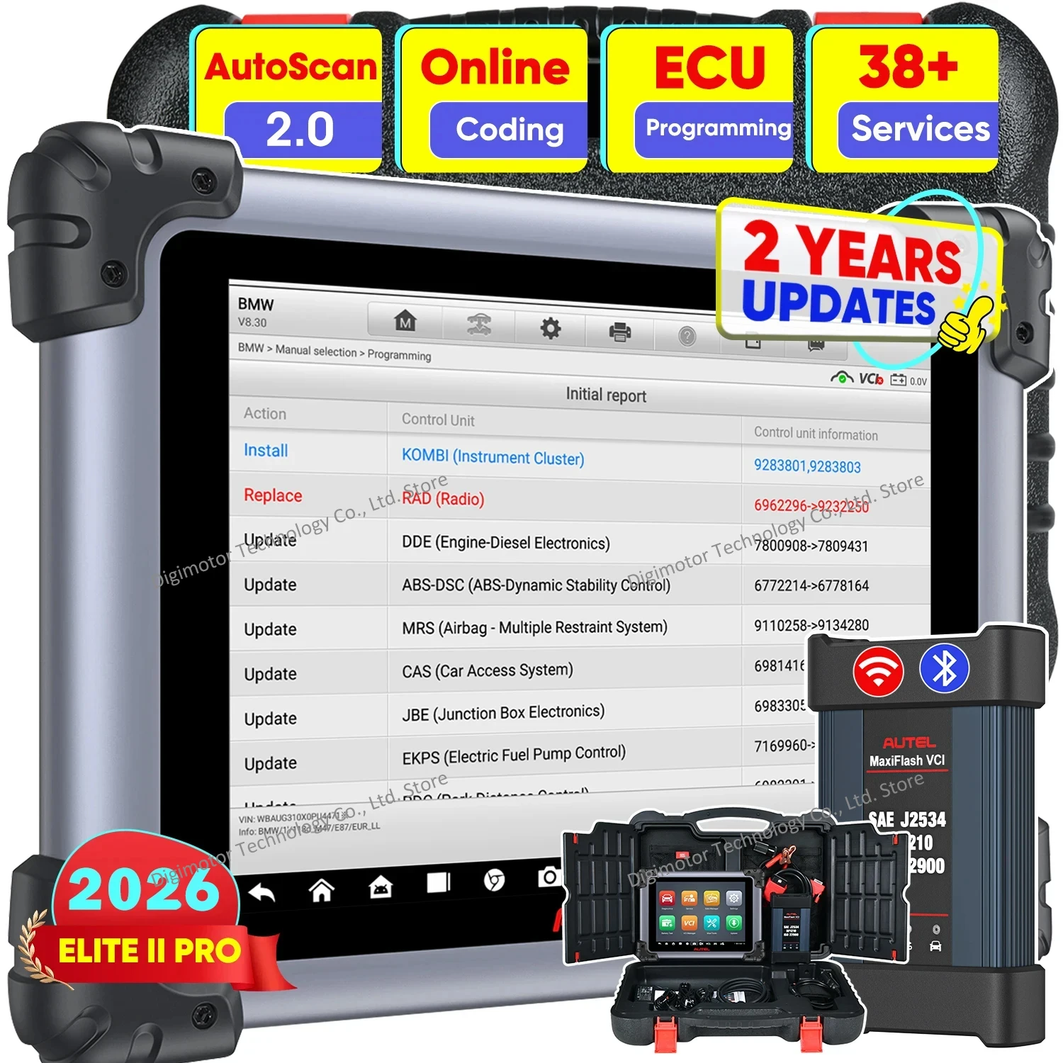 Autel MaxiSYS Elite II Pro OBD2 Scanner 2-Year Free Update