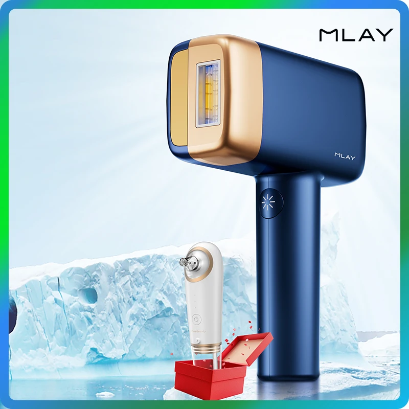 

MLAY T14 Laser Hair Removal Permanent Malay IPL Epilator Ice Cool Painless Depilador a Laser 500000 Flashes Face Body Epilator
