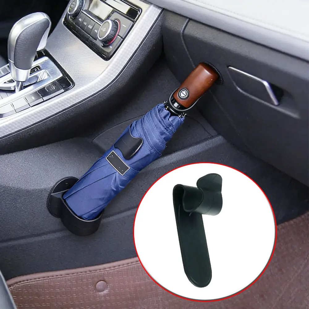 Clipe de Fixação para Carro, Suporte Mini Guarda-Chuva, Gancho Multifuncional, Suporte Universal para Montagem no Porta-Malas Traseiro do Carro, Armazenamento Interno