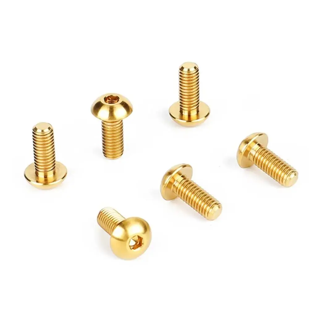 M5x12 Titanium Bolt TC4 Titanium Ultralight Weight Bicycle Braking Disc Screws T25 Torx TC4 Ti Screws Disk Brake Assembly - view 3