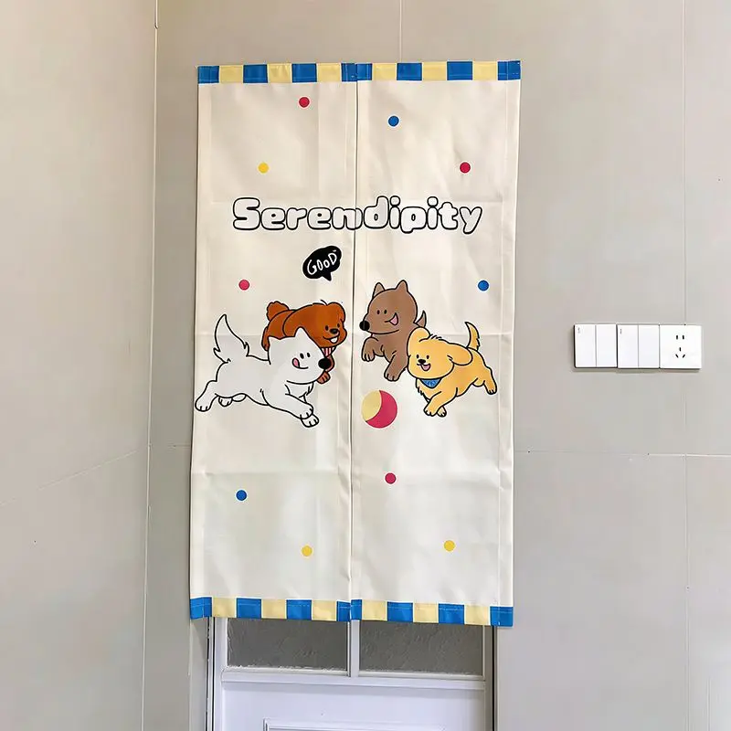 VIKAMA VIKAMA Korean-Style Cute Puppy Half-Door Curtain, Playful Puppy Fabric Room Divider, Kitchen Privacy Divider, Home Decor - Aliexpress Deal