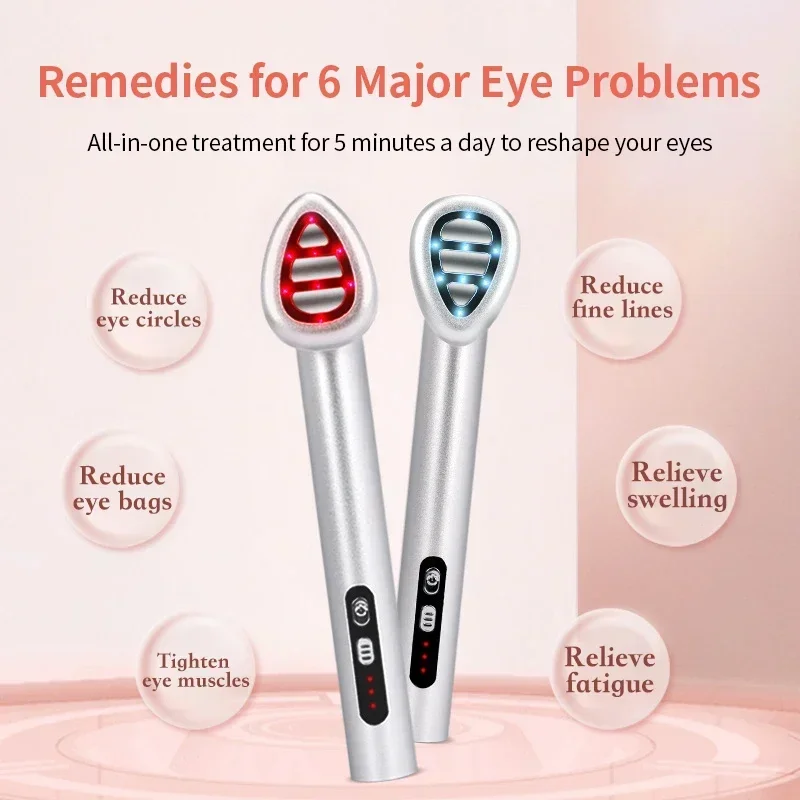 7 Color EMS Microcurrent Eye Lifting Device Red Light Facial Wand Eye Neck Massager Skin Tighten Anti Wrinkle Skin Care Beauty