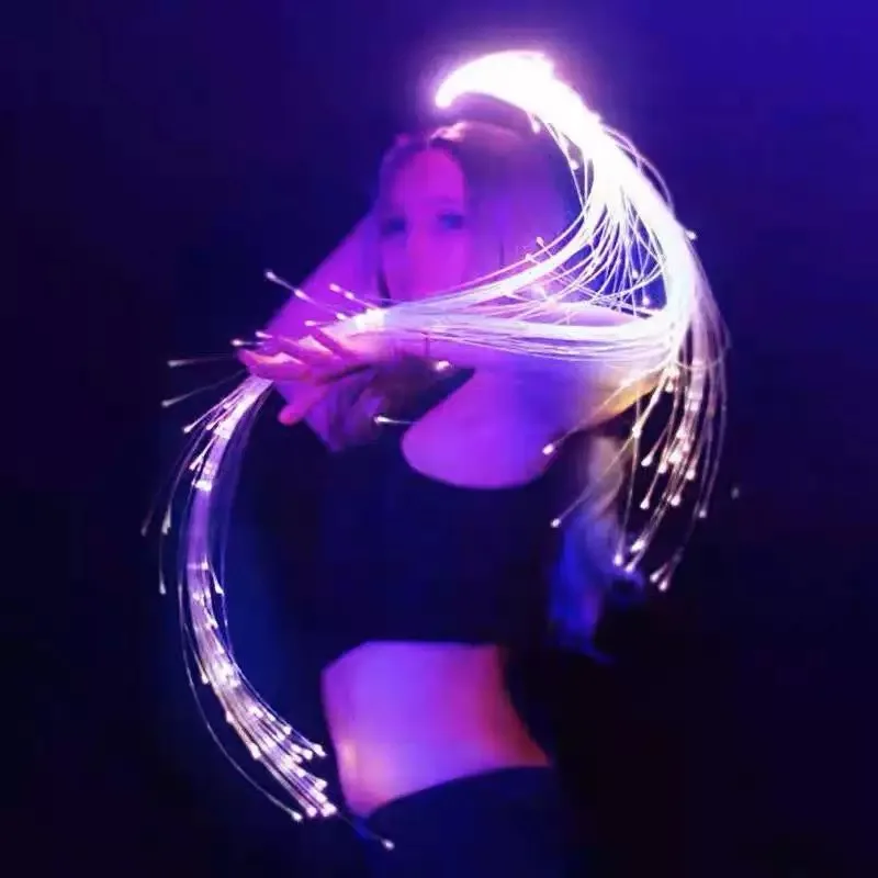 Valentine Fiber Optic LED Whip 7colors Changes LED Whip Sexy Bar Club Gogo Dance Props Performence Night Show Supplies