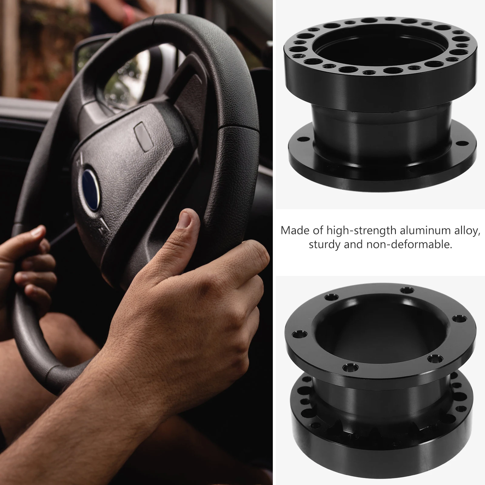 

Aluminum Alloy Steering Wheel Gasket Extension Spacer Spacers Short Hub Adaptor