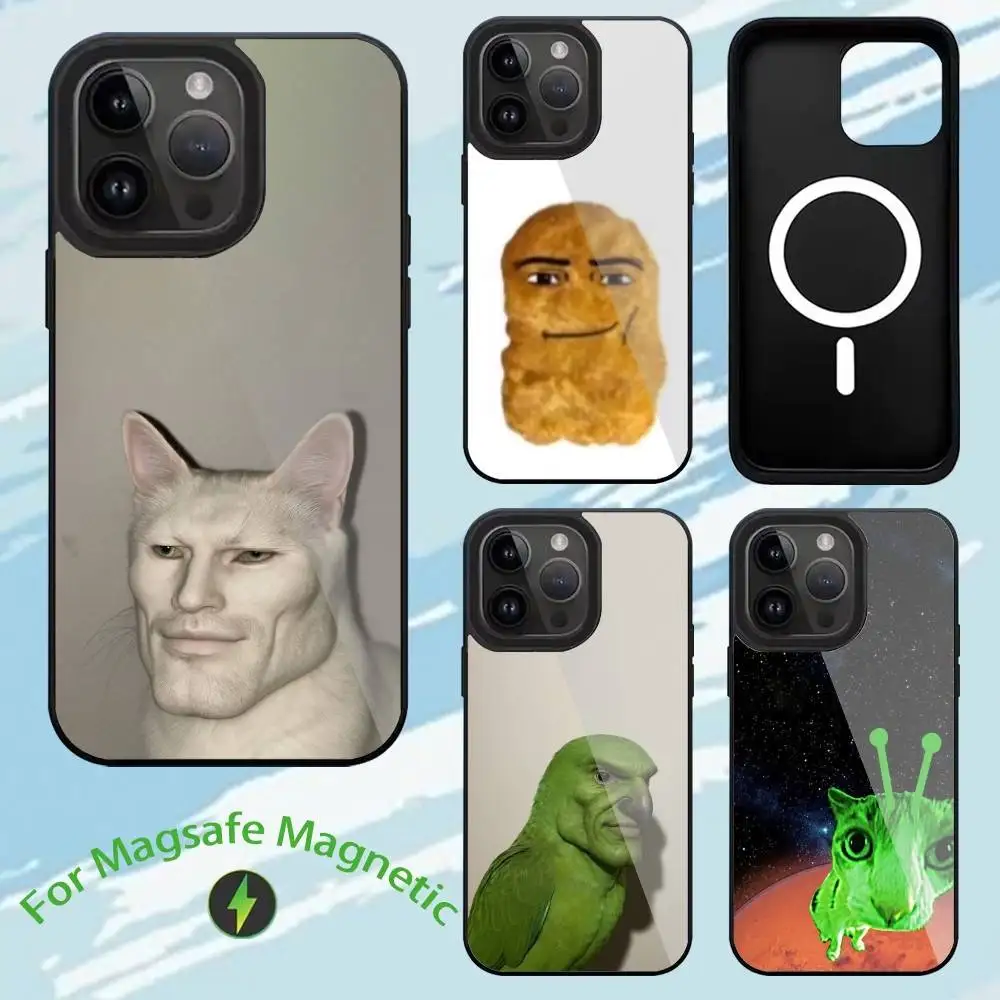 

M-Meme Phone Case For iPhone 17,16,15,14,13,12,11,Plus,Pro,Max Magsafe Magnetic Wireless Charging