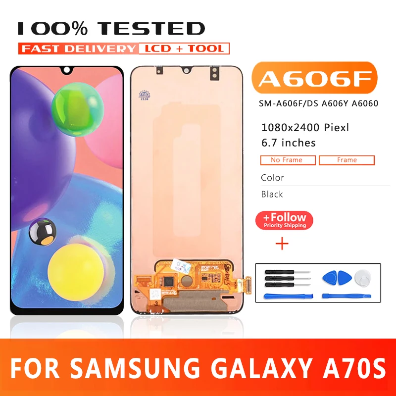 6.7 inch LCD Display For SAMSUNG Galaxy A70s Display Touch Screen Digitizer Assembly For A707F A707FN A707GM A707MN A707W LCD