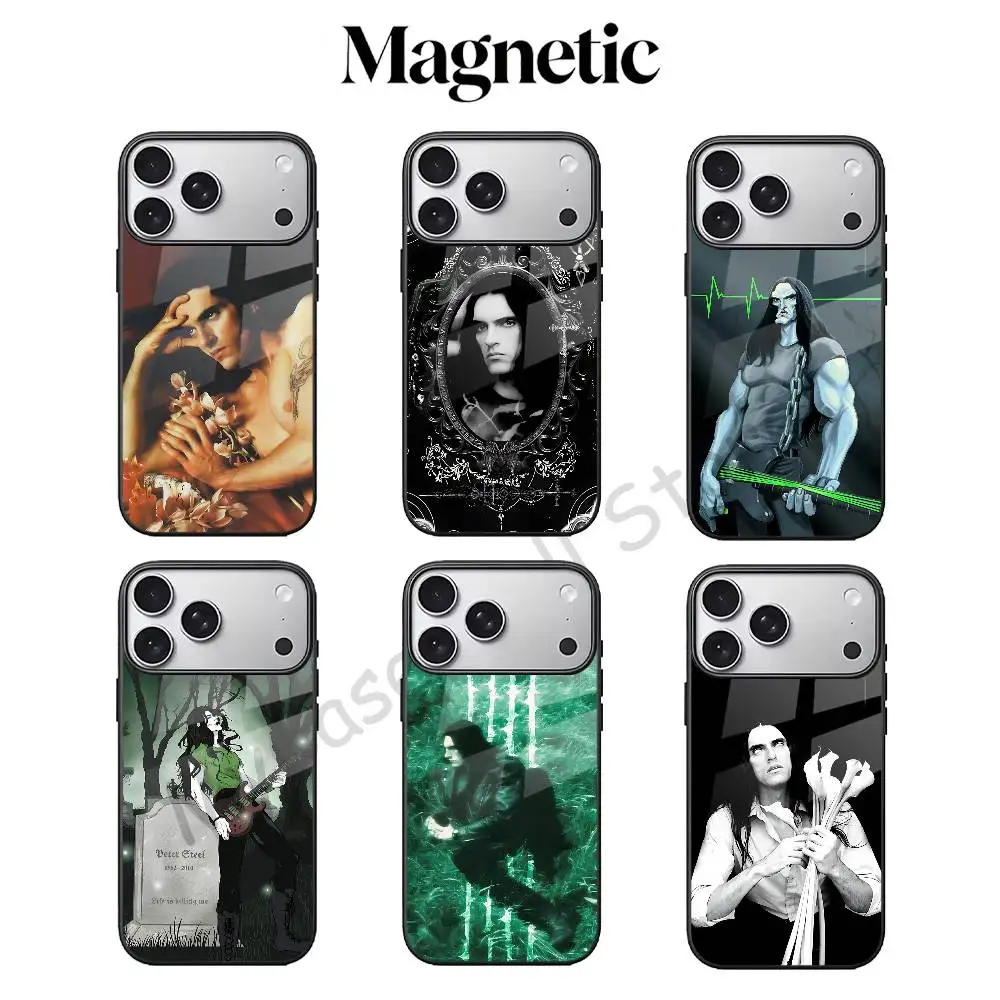 P-Peter S-Steele T-Type O N-Negative Черный магнитный чехол с беспроводной зарядкой для iPhone 17 16 15 14 13 12 11 Pro Max Plus Mini E