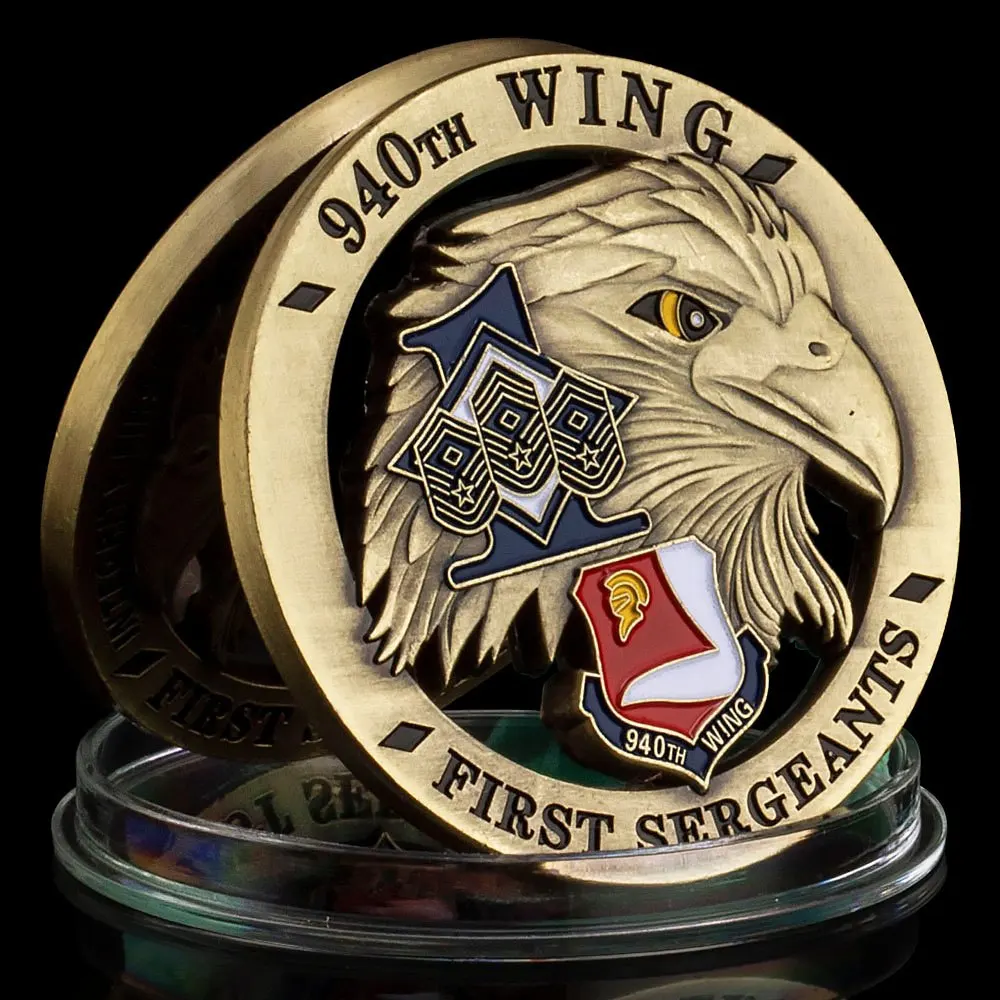 United States 940th Wing First Sergeants Souvenir Coin American Veteran Air Force Military Copper Plated Commemorative Coin