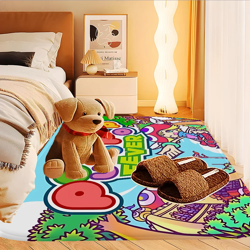 Game P-Puyo P-Pop F-Fever Floor Mat Kids Room Bedroom Decoration Balcony Anti-Slip Doormat Living Room Welcome Rug