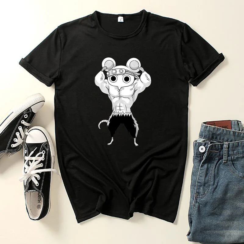 

Muscle Mouse T-Shirt Women Cartoon Mouse Print Harajuku Feamle T Shirts Casual Tops Short Sleeves Tees Women Clothing Y2K Tee
