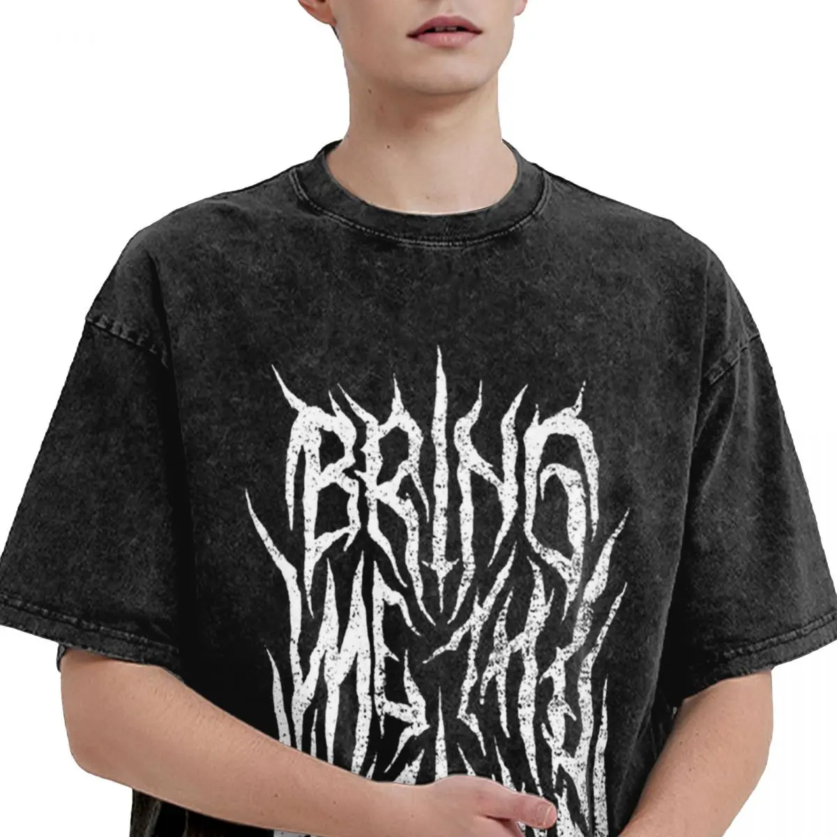 Magliette lavate BMTH Bring Me The Horizons Band Metal Hip Hop T-shirt Harajuku Streetwear manica corta Summer Tops Tees Men