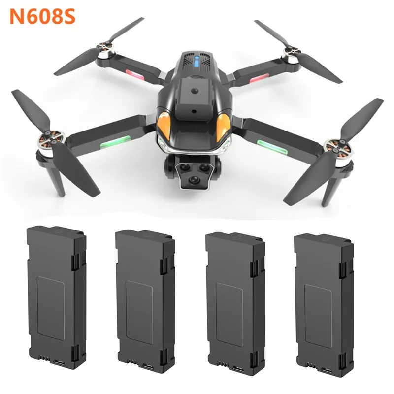 

4PCS New N608S Brushless GPS RC Drone Quadcopter Spare Parts 3.7V 3000mAh Lithium Battery Accessories