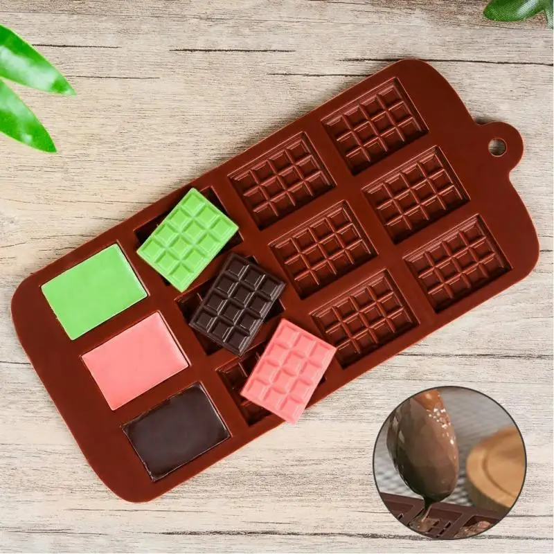 Cells Chocolate Mold for Scented Candle Making Decorating Tool Fondant Patisserie Candy Bar Silicone Mould Handmade Craft