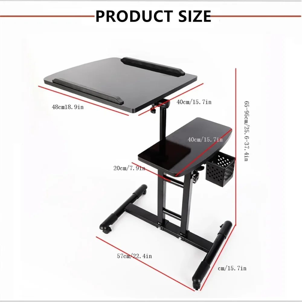 Tattoo-Station de travail réglable recommandée pour salon, chariot roulant, double seau, grand, travail mobile, 25.6 "-37.4"