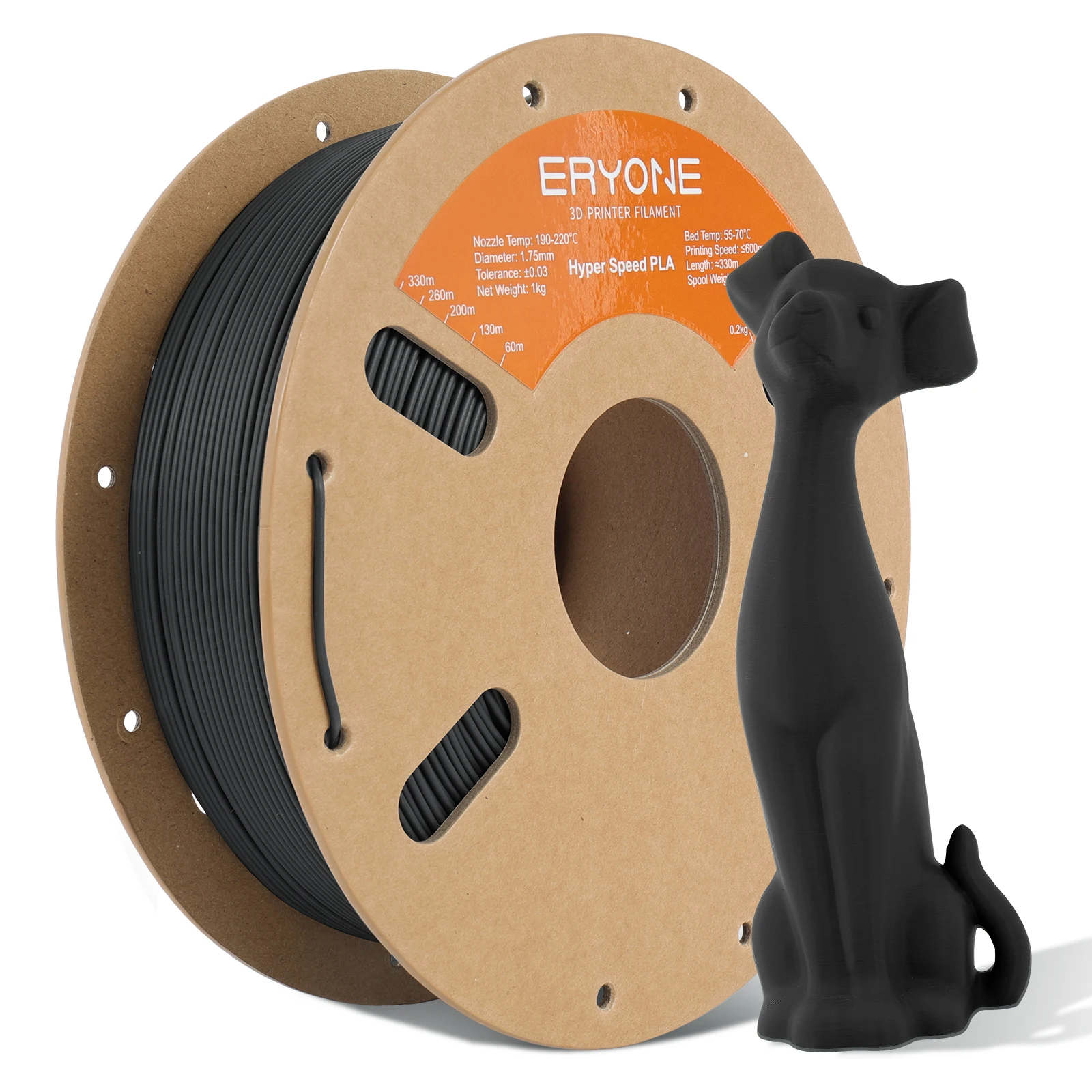 ERYONE Uitverkoop 5KG High Speed PLA Filament Grijze Serie 1.75mm +/-0.03mm, 3D-printfilament, 1kg (2.2LBS) / Spoel - afbeelding 2