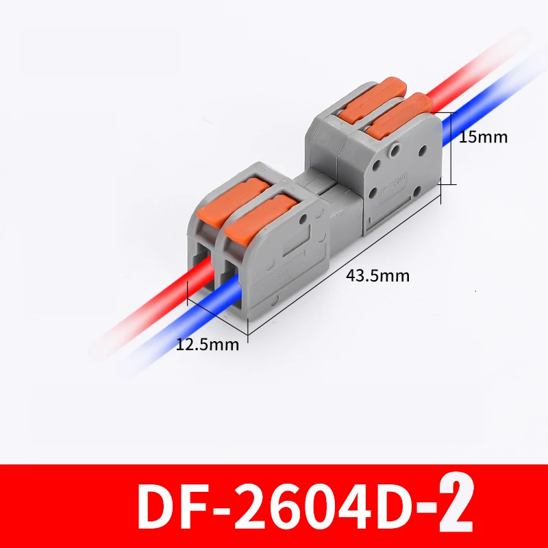 chnhj 10PCS Docking Mini Schnell Draht Stecker Universal Kompakte Elektrische Verdrahtung Anschlüsse Push-in Butt Leiter Terminal Block 6