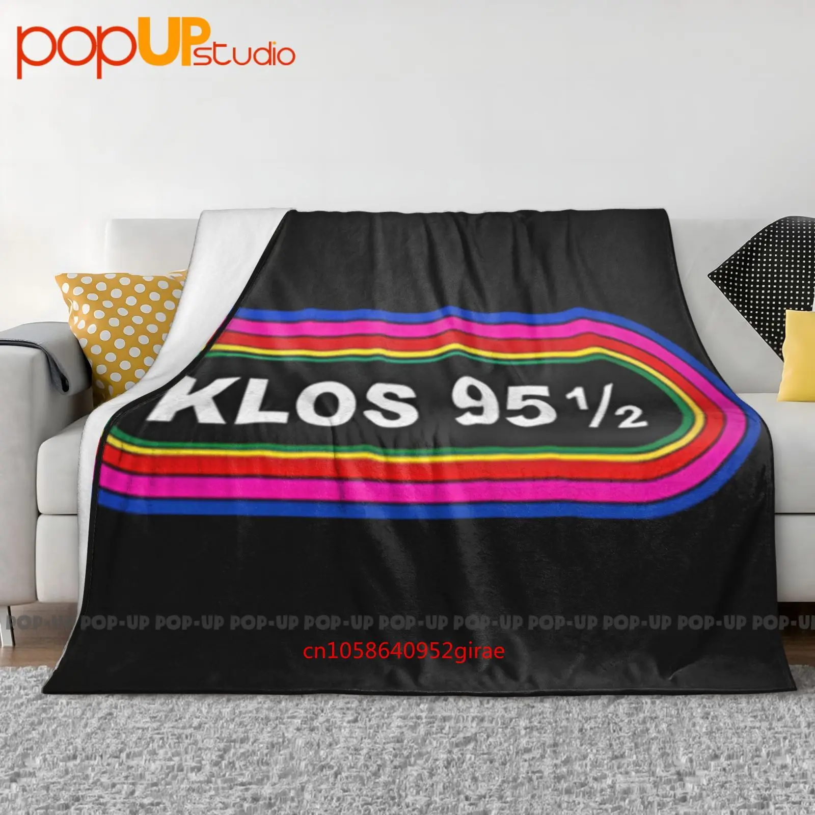 Klos 955 Logo famosa estación de Radio Rock clásica 9512 manta ultrasuave edredón funda de sofá de invierno fundas de cama