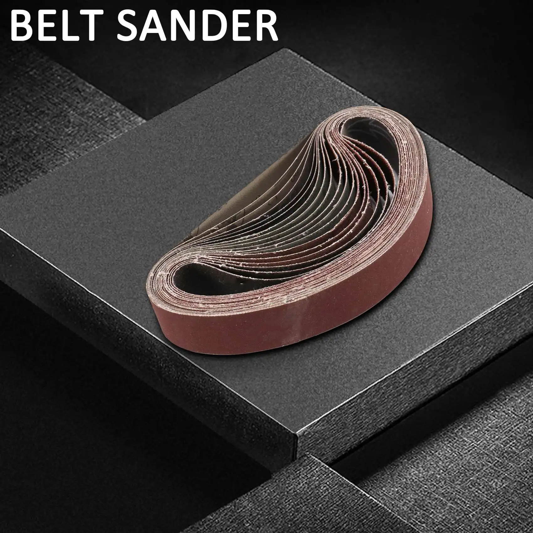 F-T 18 ชิ้นเข็มขัดขัดอลูมินา 533X30 สีน้ําตาลคอรันดัมวงแหวนเข็มขัดขัด KX167 เข็มขัดขัด