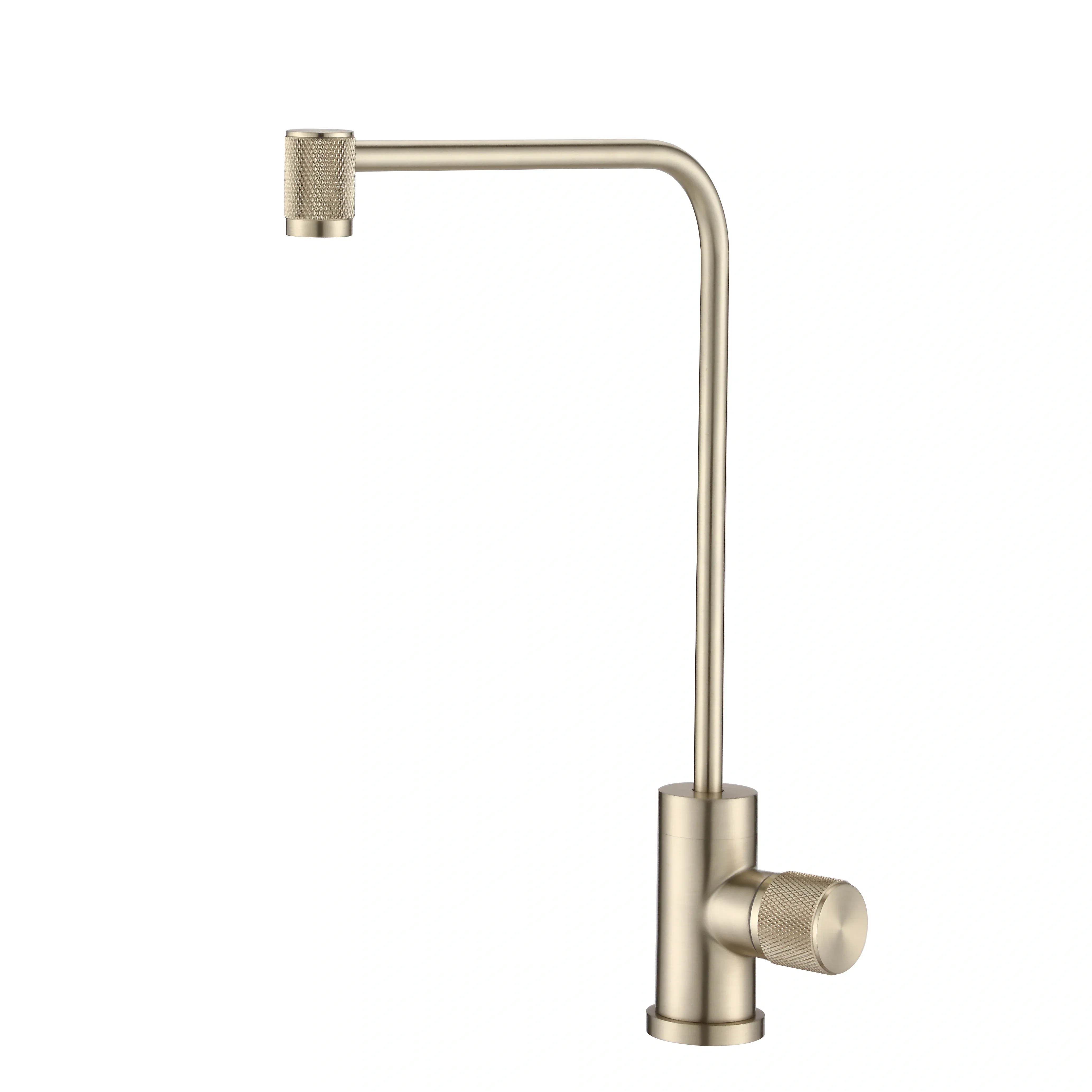 

Direct Drinking Faucet Prified Copper Kitchen Faucet Rotating Lead Free Top High Quality Sink Faucet Decked Brush Gold G 1/4'