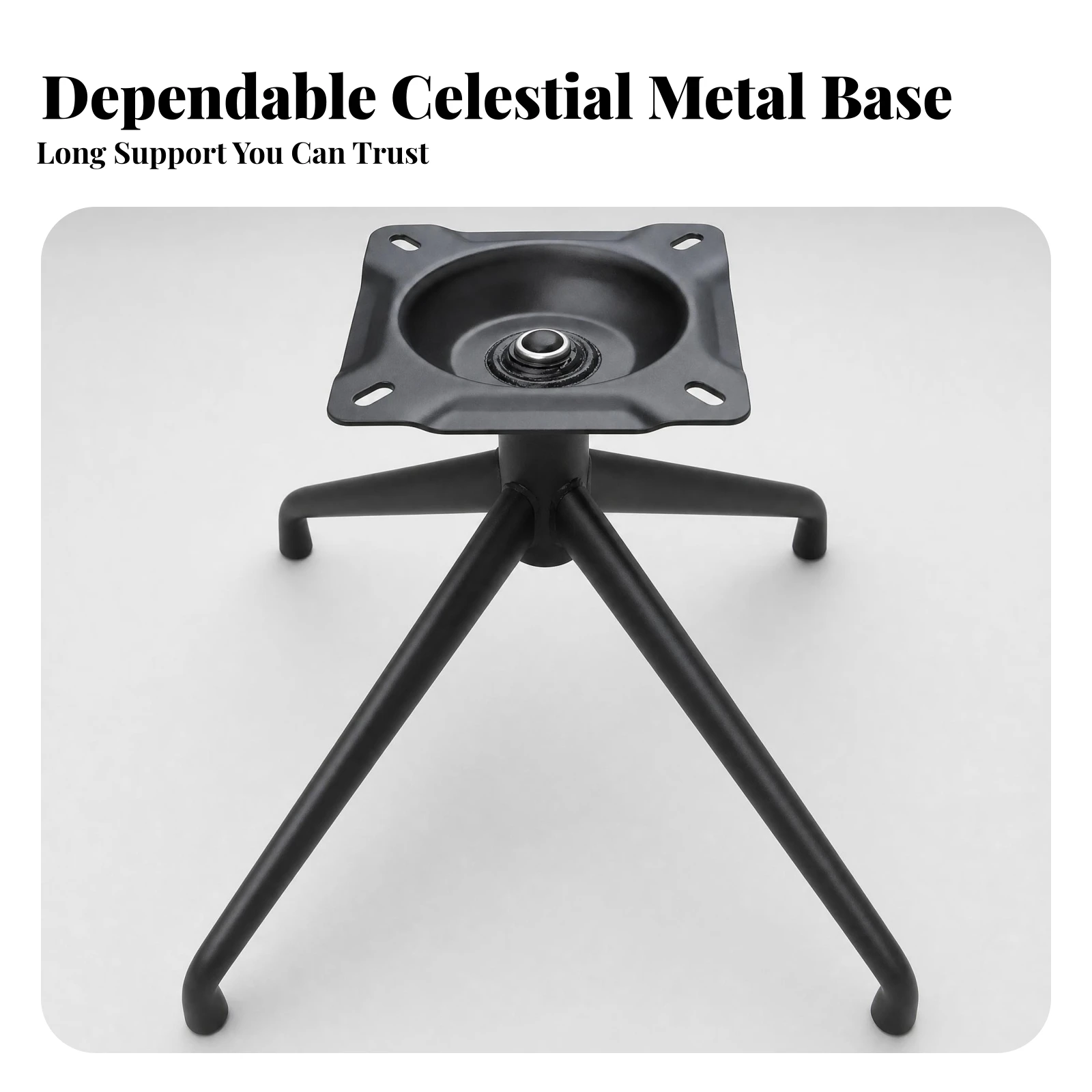 Swivel Chair Base Black Metal Four-Legged Chair Base Home Hardware 38 Cm Height