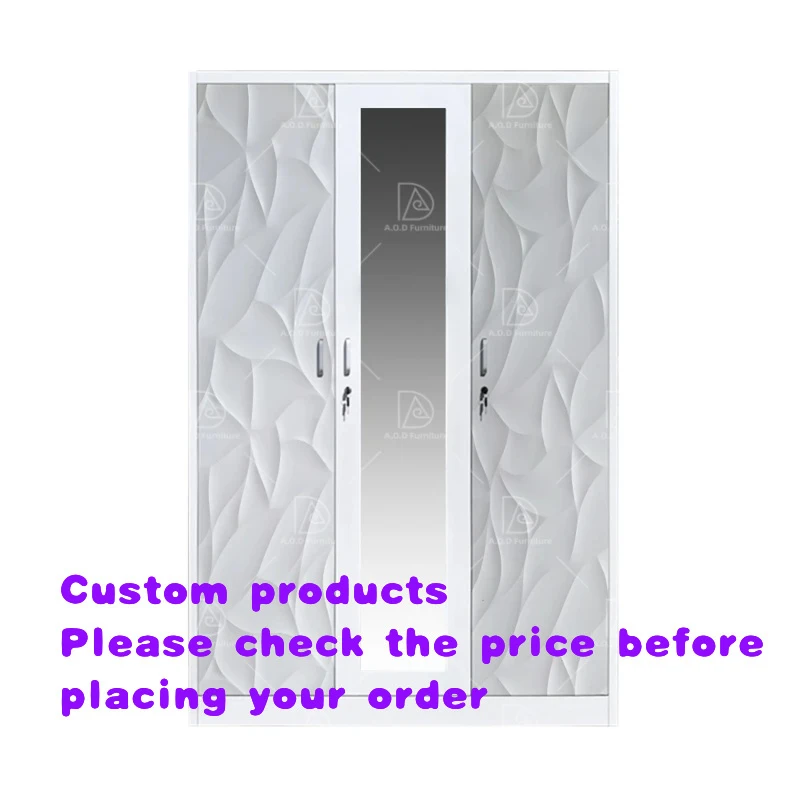 custom.High Quality Customized Steel Wardrobes with 3 Easy-to-Assemble  Home Hospital Use Hot Sale by Manufacturers