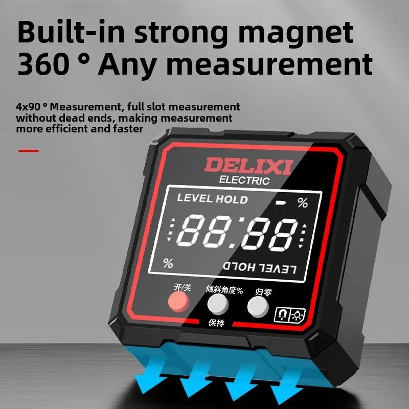 

High Precision Electronic Inclinometer Digital Level, Tilt Belt Magnetic Angle Meter Specification for Slope