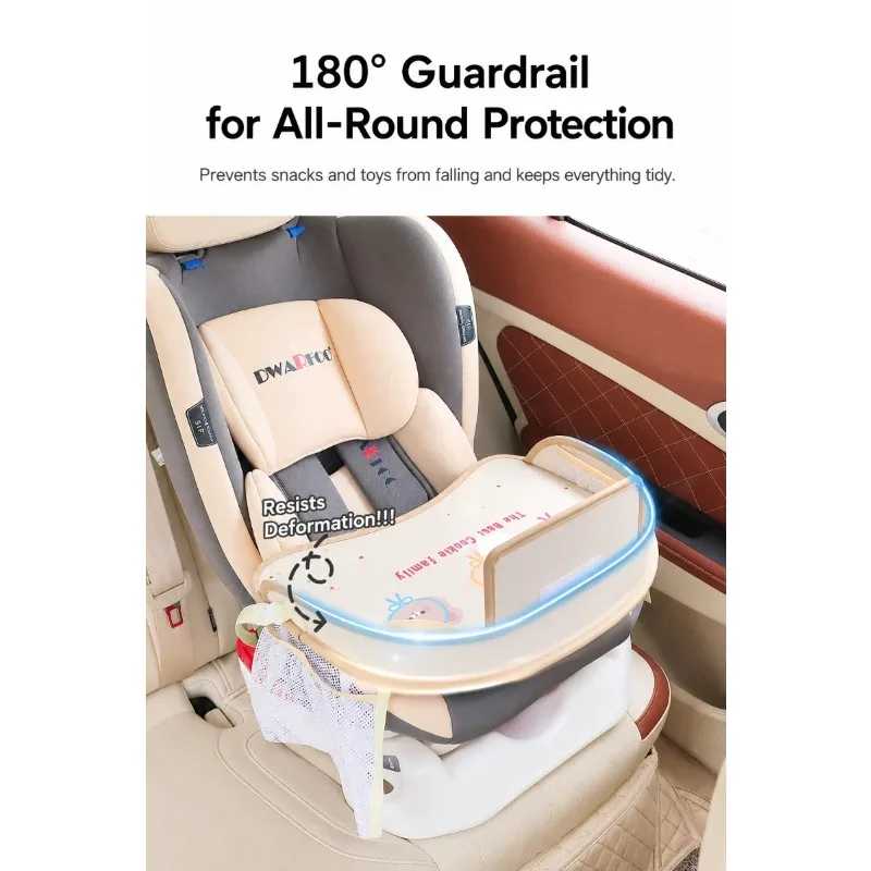 Cartoon Waterproof Child Car Seat Tray, Baby Dining Table, Portable Kids Travel Activity Tray for Car