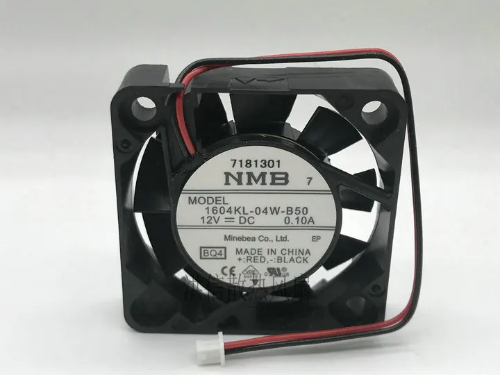 

Бесплатная доставка Новый оригинальный NMB 4010 1604KL-04W-B50 DC12V 0.10A 4 см 40*10 мм 2-проводной вентилятор шасси