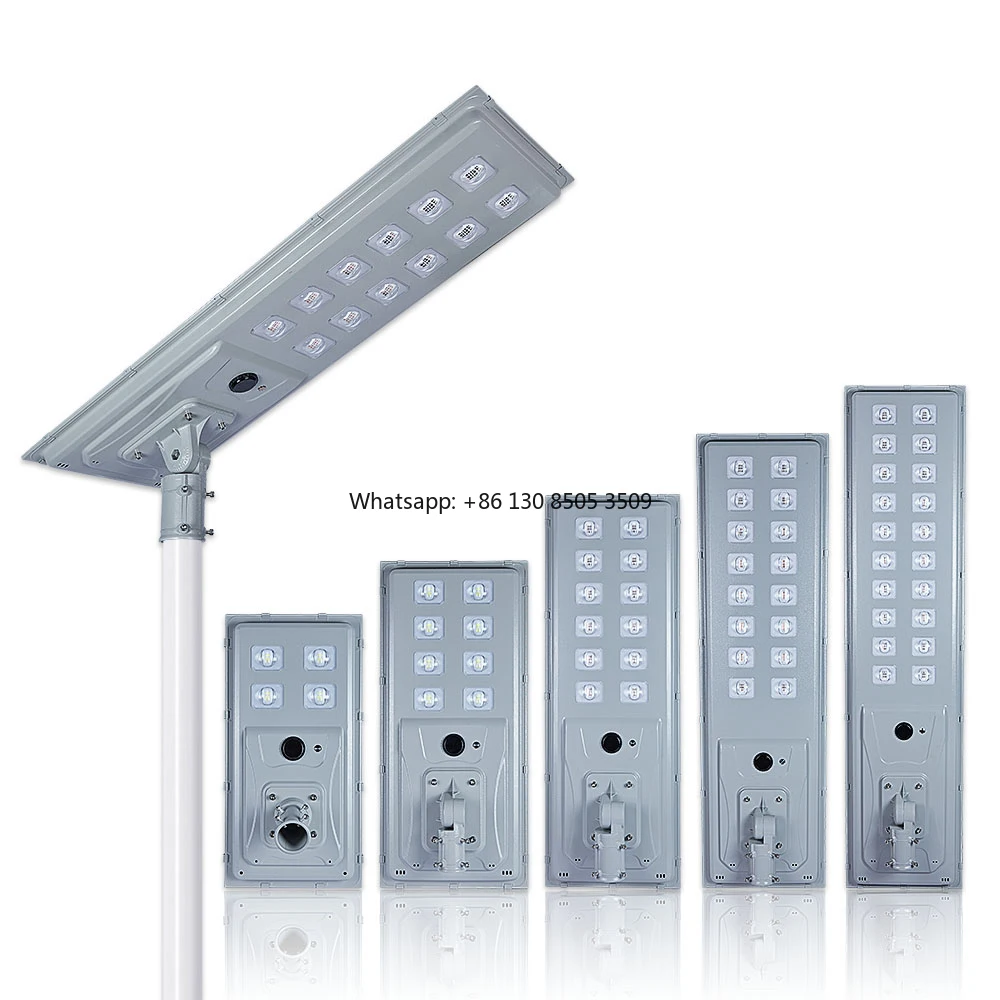 Road Project LED Solar Street Light 200W 300W 400W 500W 600W Solar Street Light Aluminium 180LM/W All in One Solar Street Light