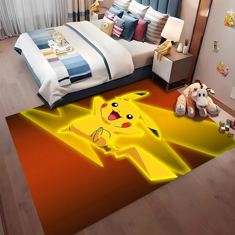 Pokemen Pikachu Pattern Carpets Bedroom Play Mats Rug Bedroom Decor Carpet Livingroom Rug Crawl Mat Christmas Gift Rug