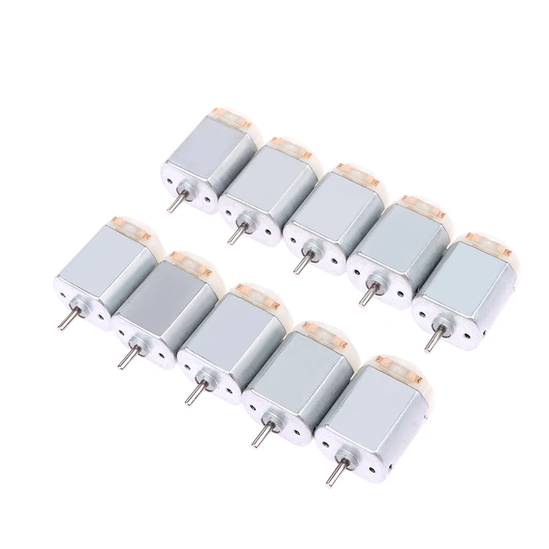 10Pcs 130 Micro DC Motor 3V-6V 8000RPM Miniature Electric motor four-wheel motor small DIY Toys Hobbies Smart Car