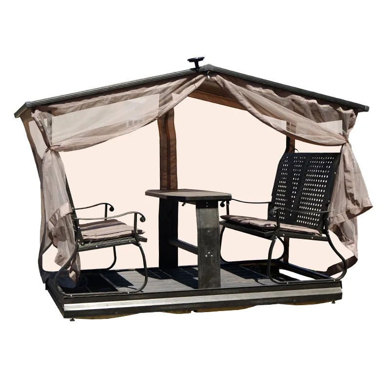 

Outdoor power court four people with canopy outdoor villa shaking table rocking chair